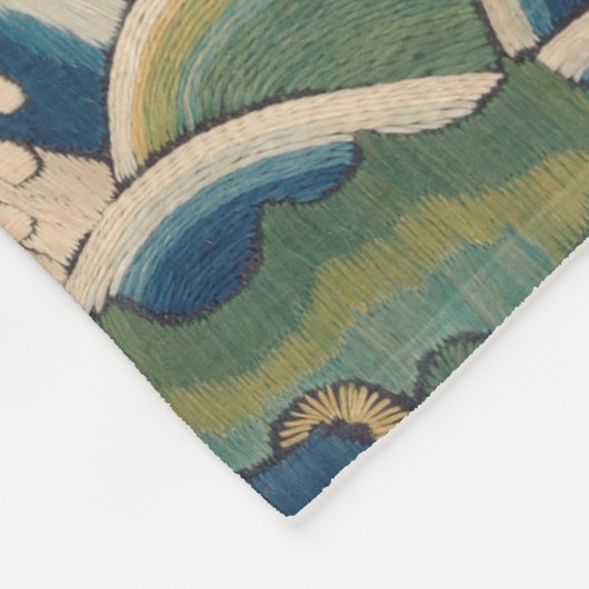 Bird Chinese Antique Decor Fleecedecke (Ecke)