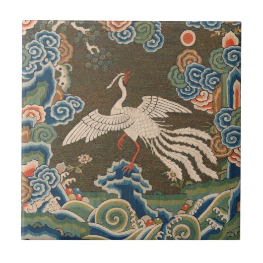Bird Chinese Antique Decor Fliese (Vorderseite)