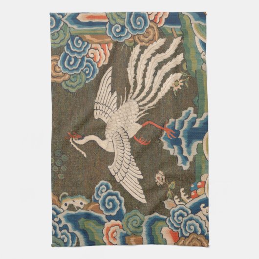 Bird Chinese Antique Decor Geschirrtuch (Vertikal)