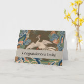 Bird Chinese Antique Decor Karte (Gelbe Blume)