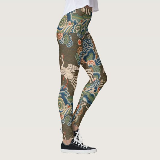 Bird Chinese Antique Decor Leggings (Rechts)