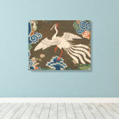 Bird Chinese Antique Decor Leinwanddruck (Insitu (Holzboden))