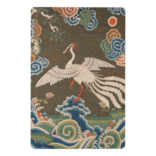 Bird Chinese Antique Decor Mini Klemmbrett (Rückseite)