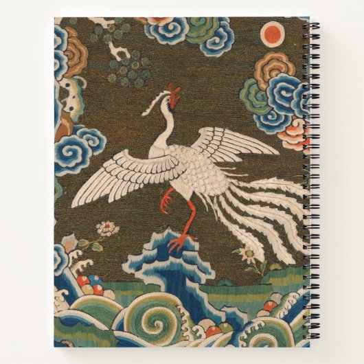 Bird Chinese Antique Decor Notizblock (Rückseite)