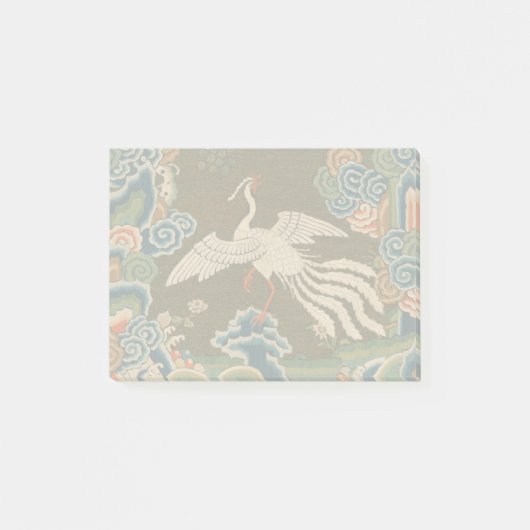Bird Chinese Antique Decor Post-it Klebezettel (Vorderseite)