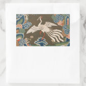 Bird Chinese Antique Decor Rechteckiger Aufkleber (Tasche)