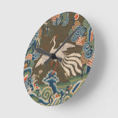 Bird Chinese Antique Decor Runde Wanduhr (Winkel)