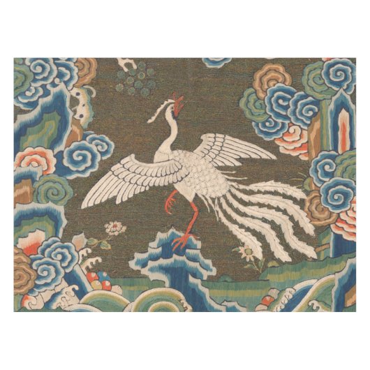 Bird Chinese Antique Decor Tischdecke (Vorderseite (Horizontal))