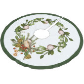 Bird Christmas Brushed Polyester Tree Skirt Weihnachtsbaumdecke (Schrägansicht)