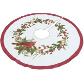 Bird Christmas Polyester Weihnachtsbaumdecke (Schrägansicht)