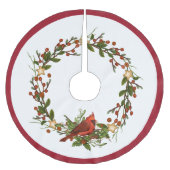 Bird Christmas Polyester Weihnachtsbaumdecke (Vorderseite)