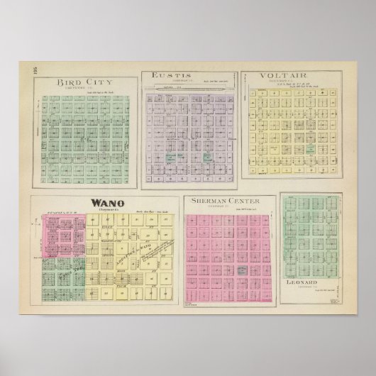 Bird City, Eustis, Voltair, Wano, Kansas Poster (Vorne)