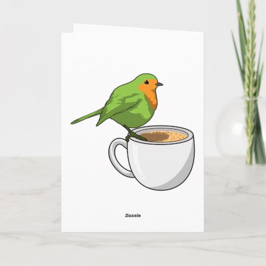 Bird Coffee Cup Karte (Rückseite)