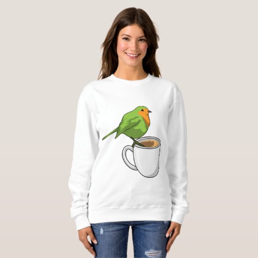 Bird Coffee Cup Sweatshirt (Vorne ganz)
