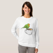 Bird Coffee Cup T-Shirt (Vorne ganz)