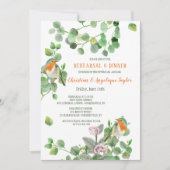 Bird Couple Probe Dinner Einladung (Vorderseite)