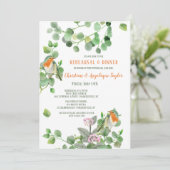 Bird Couple Probe Dinner Einladung (Stehend Vorderseite)