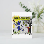 Bird Crazy Closing Shirt & More Postkarte (Stehend Vorderseite)