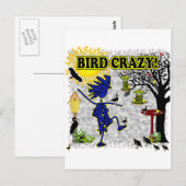 Bird Crazy Closing Shirt & More Postkarte (Vorne/Hinten)