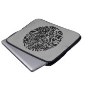 "Bird Creature" B&W Abstrakt Laptopschutzhülle (Vorne Knopf)
