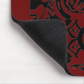 "Bird Creature" B&W Abstrakt Mousepad (Ecke)