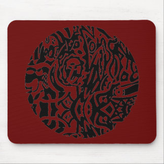 "Bird Creature" B&W Abstrakt Mousepad