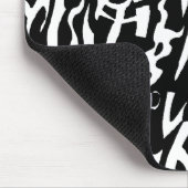 "Bird Creature" B&W Abstrakt Mousepad (Ecke)