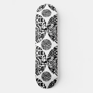 "Bird Creature" B&W Abstrakt Skateboard