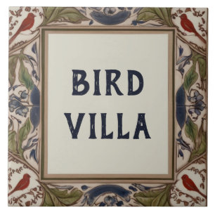 Bird Custom House Name Sign Plaque Plate Fliese