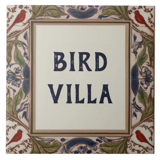 Bird Custom House Name Sign Plaque Plate Fliese (Vorderseite)