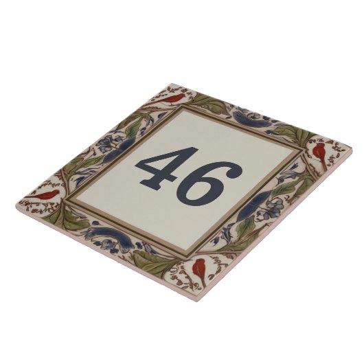Bird Custom House Number Sign Plaque Plakat Fliese (Seite)