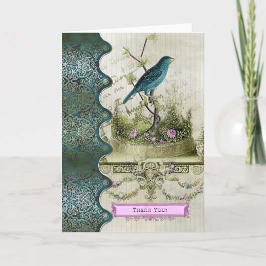 Bird ~ Danke-Karte Dankeskarte (Vorderseite)