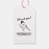 Bird "Danke" Tag Design Geschenkanhänger (Rückseite)