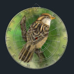 Bird Dart Board Dartscheibe<br><div class="desc">Schöne Niedliche Bird Little Sparrow Dartboards - MIGNED Painting</div>