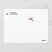 Bird Delivering Mail Vielen Dank Postkarte (Rückseite)