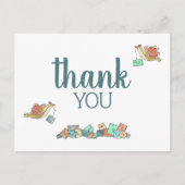 Bird Delivering Mail Vielen Dank Postkarte (Vorderseite)