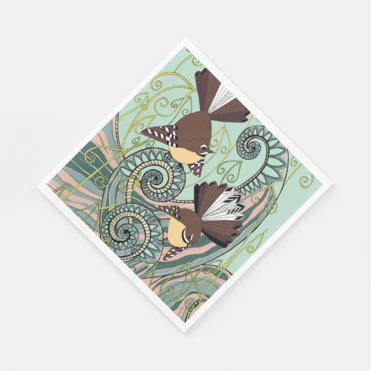 Bird Design Serviette (Ecke)