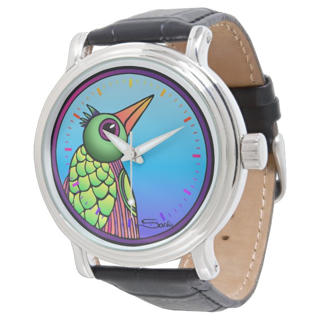 Bird design Watch Armbanduhr (Schrägansicht)