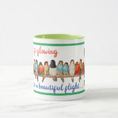Bird designer with inspiration phrase tasse (Zentrum)