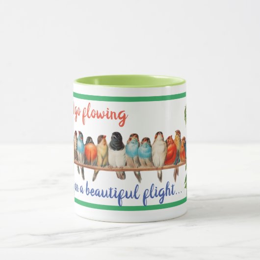 Bird designer with inspiration phrase tasse (Zentrum)