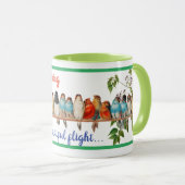 Bird designer with inspiration phrase tasse (VorderseiteRechts)