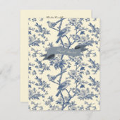 Bird Elegant Mitteilungskarte (Vorne/Hinten)