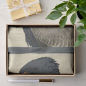 Bird Ephemera Decoupage Gray Eagle Seidenpapier (Geschenk)