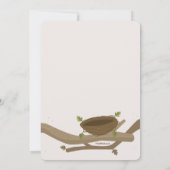 Bird Family Baby Dusche Einladung (Rückseite)