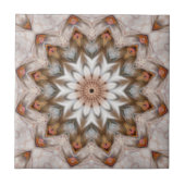Bird Feather Kaleidoscope Mandala Muster Tile Fliese (Vorderseite)
