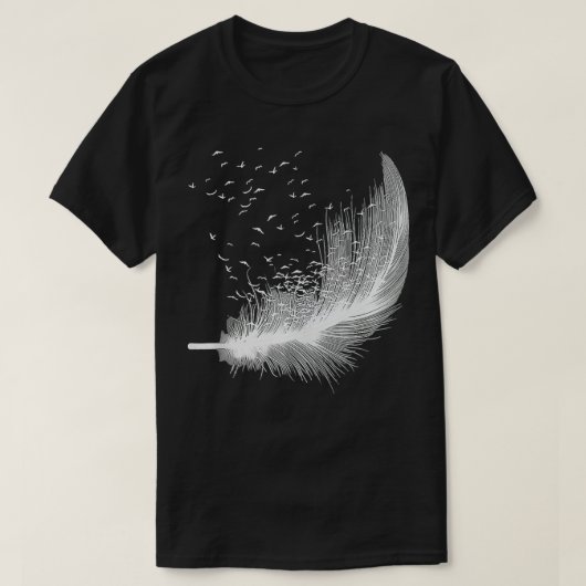 Bird Feather Silhouette Image Birdwatcher Birdwatc T-Shirt (Design vorne)