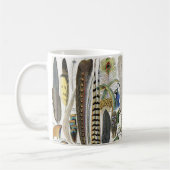 Bird Feather Wildlife Antique Feathers Art Nouveau Kaffeetasse (Links)