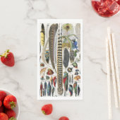 Bird Feather Wildlife Antique Feathers Art Nouveau Serviette (Beispiel)