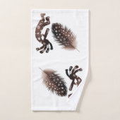Bird Feathered Kokopelli Badetuch Set (Handtuch)