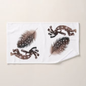 Bird Feathered Kokopelli Badetuch Set (Handtuch)